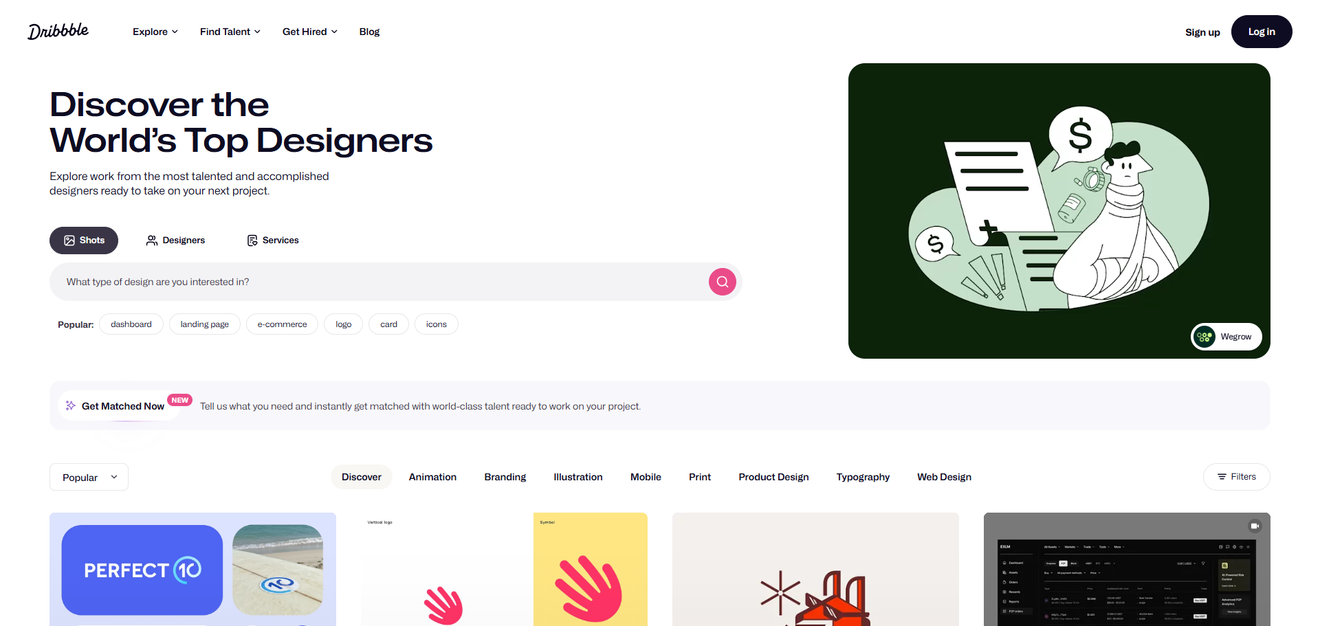 dribbble, small business